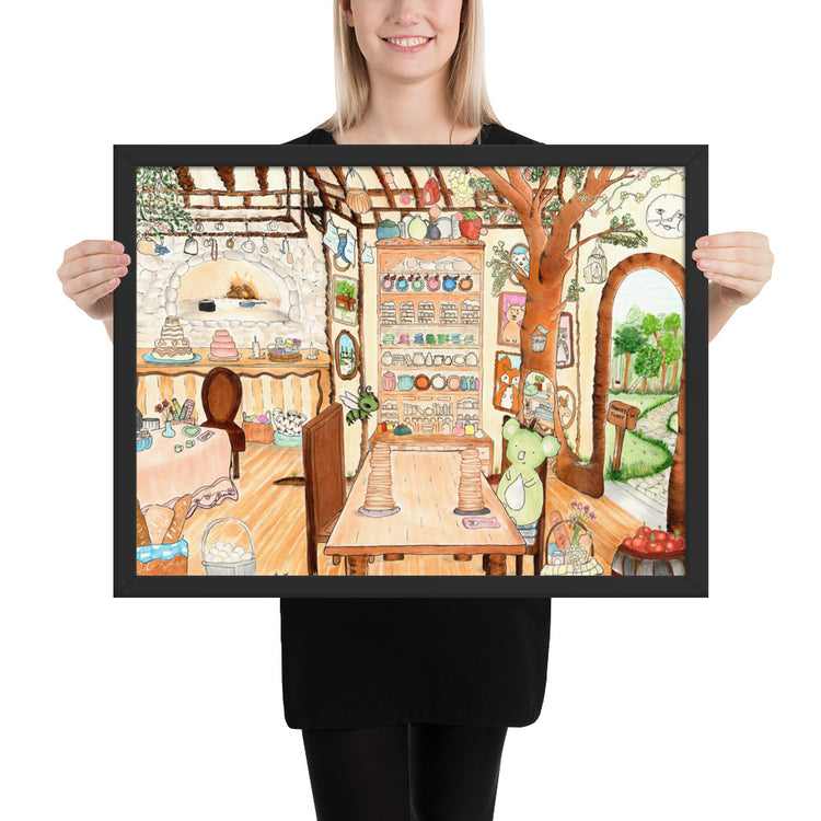 Frenchy Toast Interior - Framed Art Print