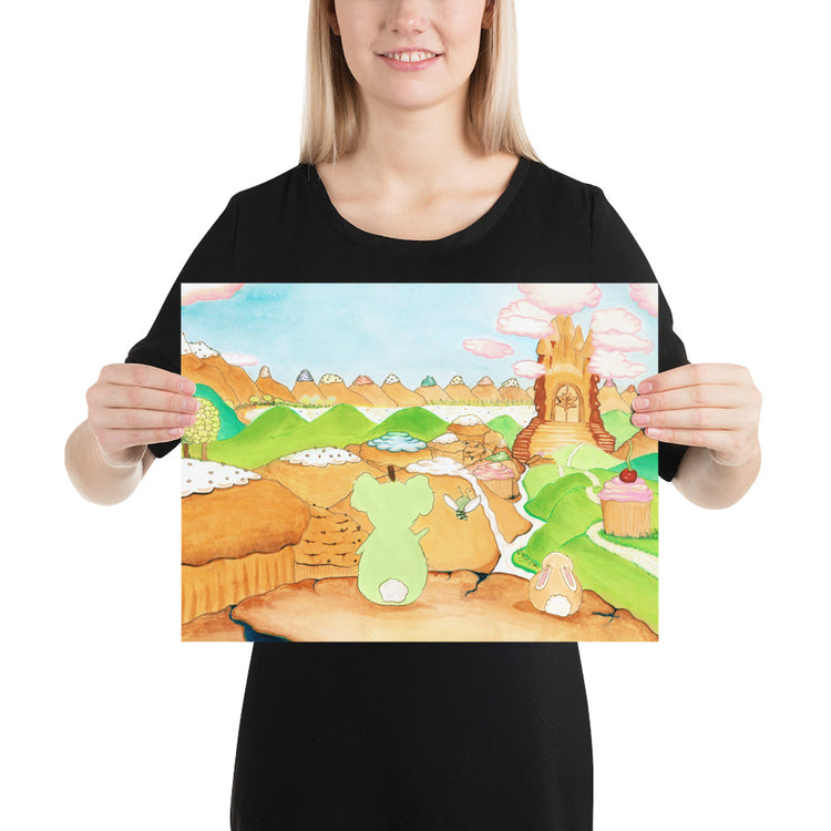They Look Out at the Valley - Art Print