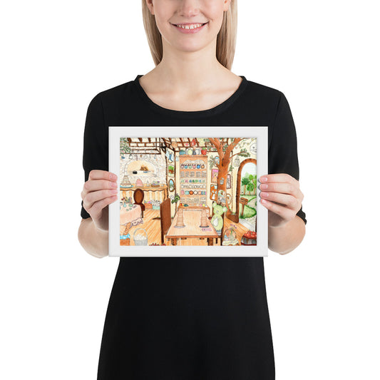 Frenchy Toast Interior - Framed Art Print